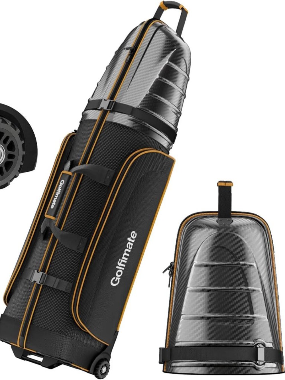 Golf Travel Bags for Airlines with Carbon Fiber Hard Top